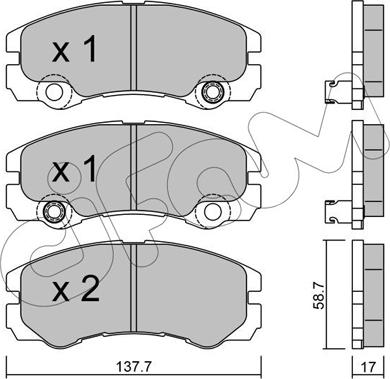 Cifam 822-357-1 - Brake Pad Set, disc brake onlydrive.pro