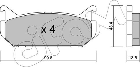 Cifam 822-303-0 - Brake Pad Set, disc brake onlydrive.pro