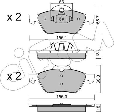 Cifam 822-335-0 - Brake Pad Set, disc brake onlydrive.pro