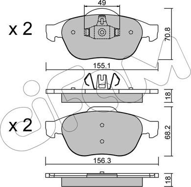 Cifam 822-336-2 - Brake Pad Set, disc brake onlydrive.pro