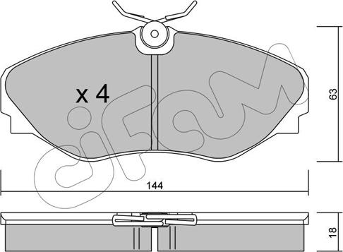 Cifam 822-338-0 - Brake Pad Set, disc brake onlydrive.pro