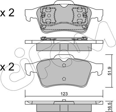 Cifam 822-337-0 - Brake Pad Set, disc brake onlydrive.pro