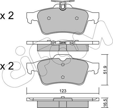 Cifam 822-337-1 - Brake Pad Set, disc brake onlydrive.pro