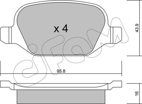 Cifam 822-324-1 - Brake Pad Set, disc brake onlydrive.pro