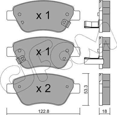 Cifam 822-321-4 - Brake Pad Set, disc brake onlydrive.pro