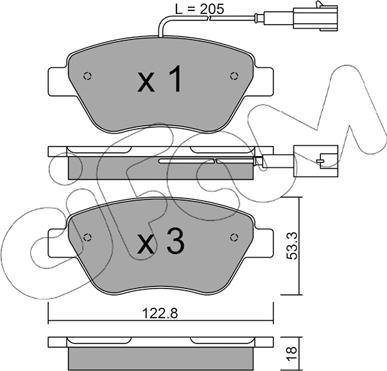 Cifam 822-321-0 - Тормозные колодки, дисковые, комплект onlydrive.pro