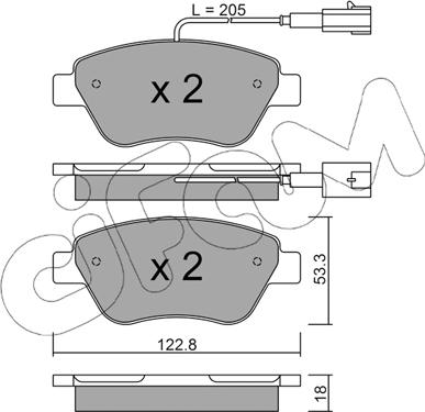 Cifam 822-321-3 - Brake Pad Set, disc brake onlydrive.pro