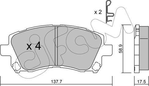 Cifam 822-296-0 - Brake Pad Set, disc brake onlydrive.pro