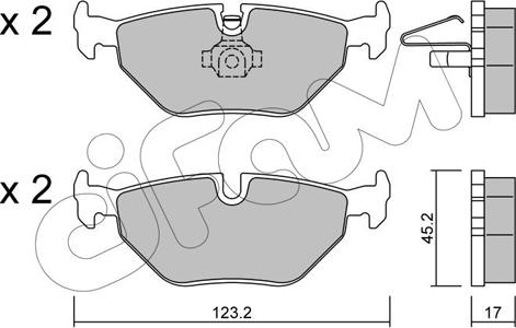 Cifam 822-261-0 - Brake Pad Set, disc brake onlydrive.pro