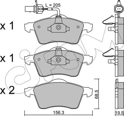 Cifam 822-263-1 - Brake Pad Set, disc brake onlydrive.pro