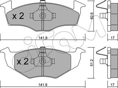 Cifam 822-206-0 - Brake Pad Set, disc brake onlydrive.pro