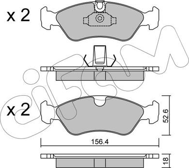 Cifam 822-208-0 - Brake Pad Set, disc brake onlydrive.pro