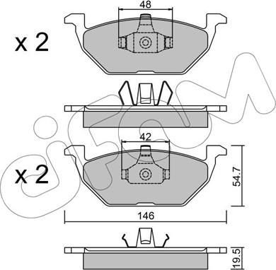 Cifam 822-211-1 - Brake Pad Set, disc brake onlydrive.pro