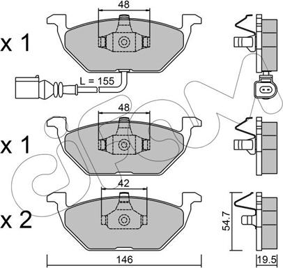 Cifam 822-211-2 - Brake Pad Set, disc brake onlydrive.pro