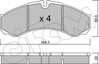 Cifam 822-212-6 - Bremžu uzliku kompl., Disku bremzes onlydrive.pro