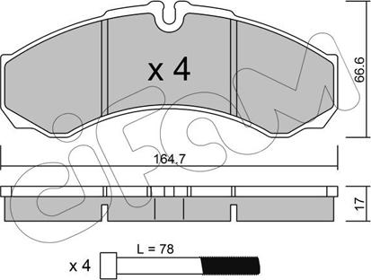 Cifam 822-212-3 - Brake Pad Set, disc brake onlydrive.pro