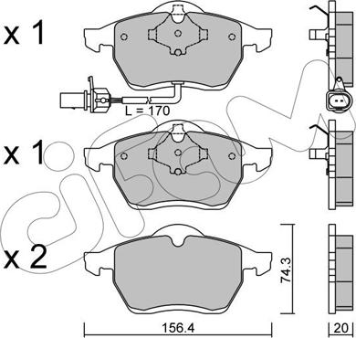 Cifam 822-279-1 - Brake Pad Set, disc brake onlydrive.pro