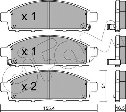 Cifam 822-791-0 - Stabdžių trinkelių rinkinys, diskinis stabdys onlydrive.pro