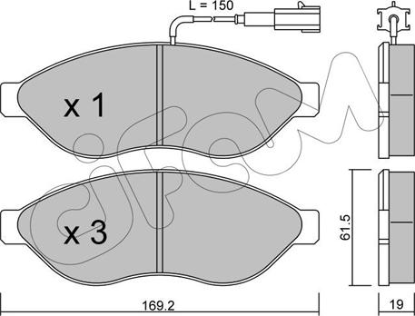 Cifam 822-708-0 - Brake Pad Set, disc brake onlydrive.pro