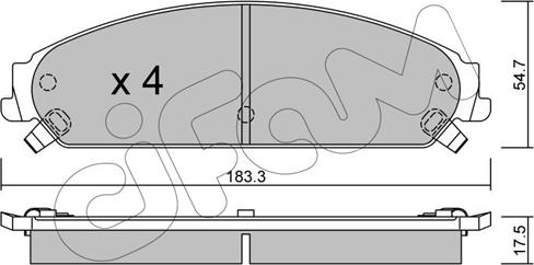 Cifam 822-717-0 - Brake Pad Set, disc brake onlydrive.pro