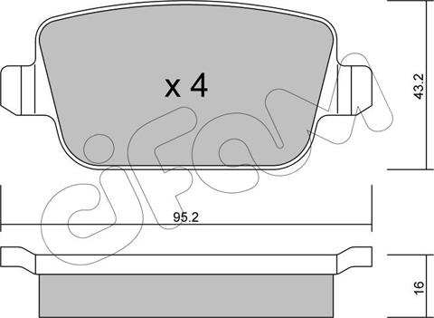 Cifam 822-780-0 - Brake Pad Set, disc brake onlydrive.pro