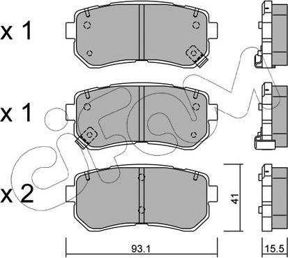 Cifam 822-725-0 - Brake Pad Set, disc brake onlydrive.pro