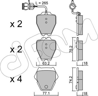 Cifam 822-774-0 - Brake Pad Set, disc brake onlydrive.pro