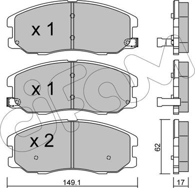 Cifam 822-778-0 - Brake Pad Set, disc brake onlydrive.pro