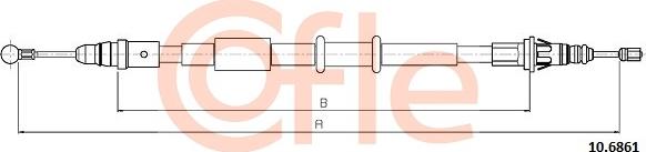 Cofle 92.10.6861 - Cable, parking brake onlydrive.pro