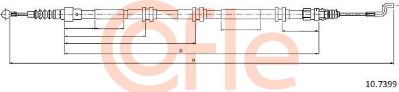 Cofle 92.10.7399 - Cable, parking brake onlydrive.pro