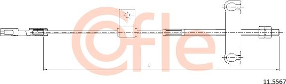 Cofle 92.11.5567 - Cable, parking brake onlydrive.pro