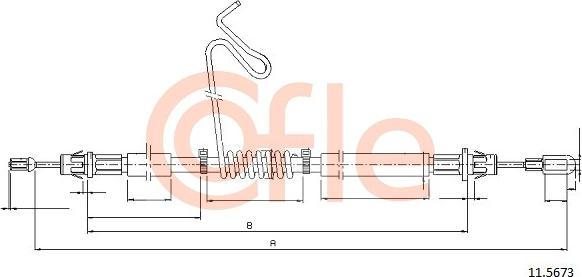 Cofle 92.11.5673 - Cable, parking brake onlydrive.pro