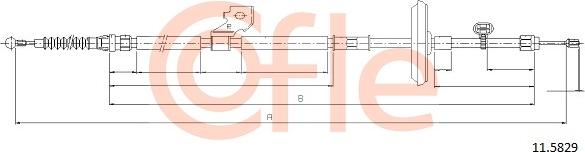 Cofle 92.11.5829 - Cable, parking brake onlydrive.pro