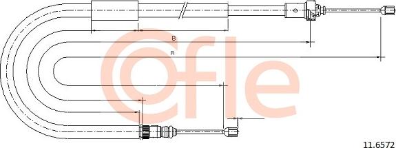 Cofle 92.11.6572 - Cable, parking brake onlydrive.pro