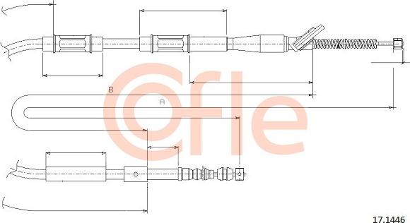 Cofle 92.17.1446 - Cable, parking brake onlydrive.pro