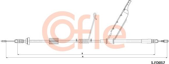 Cofle 92.1.FD017 - Тросик, cтояночный тормоз onlydrive.pro