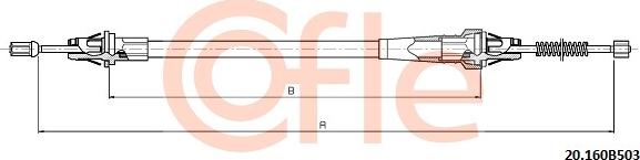 Cofle 92.20.160B503 - Cable, parking brake onlydrive.pro