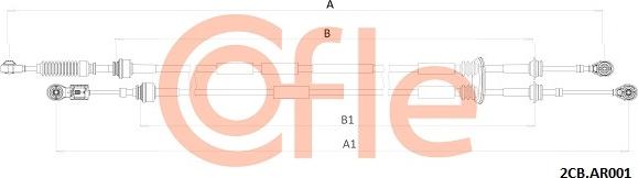 Cofle 92.2CB.AR001 - Cable, tip, manual transmission onlydrive.pro