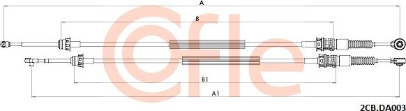 Cofle 92.2CB.DA003 - Cable, tip, manual transmission onlydrive.pro