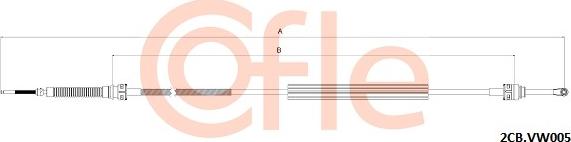 Cofle 92.2CB.VK005 - Трос, наконечник, ступенчатая коробка передач onlydrive.pro