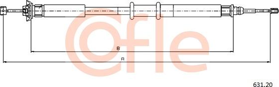 Cofle 631.20 - Cable, parking brake onlydrive.pro