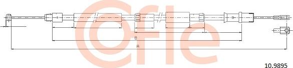 Cofle 10.9895 - Cable, parking brake onlydrive.pro