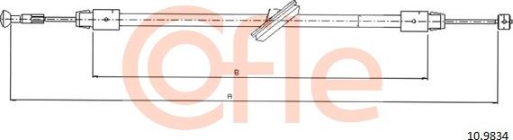 Cofle 10.9834 - Cable, parking brake onlydrive.pro