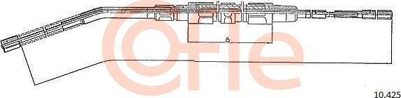 Cofle 10.425 - Cable, parking brake onlydrive.pro