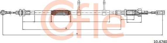 Cofle 92.10.4740 - Cable, parking brake onlydrive.pro