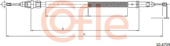 Cofle 10.4739 - Тросик, cтояночный тормоз onlydrive.pro