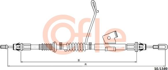 Cofle 10.5349 - Cable, parking brake onlydrive.pro