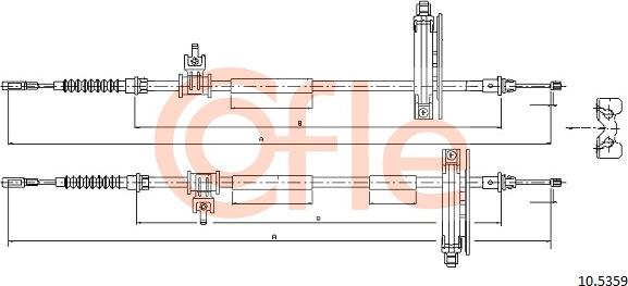 Cofle 92.10.5359 - Cable, parking brake onlydrive.pro