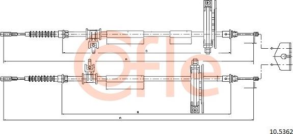 Cofle 10.5362 - Cable, parking brake onlydrive.pro