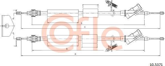 Cofle 92.10.5371 - Cable, parking brake onlydrive.pro